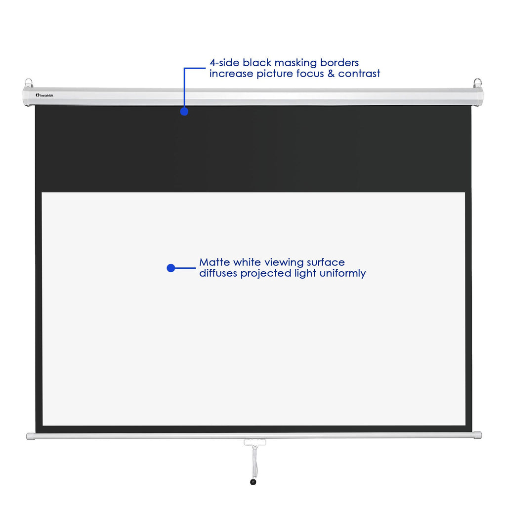 Manual Pull-Down Projection Screen with Height Lock