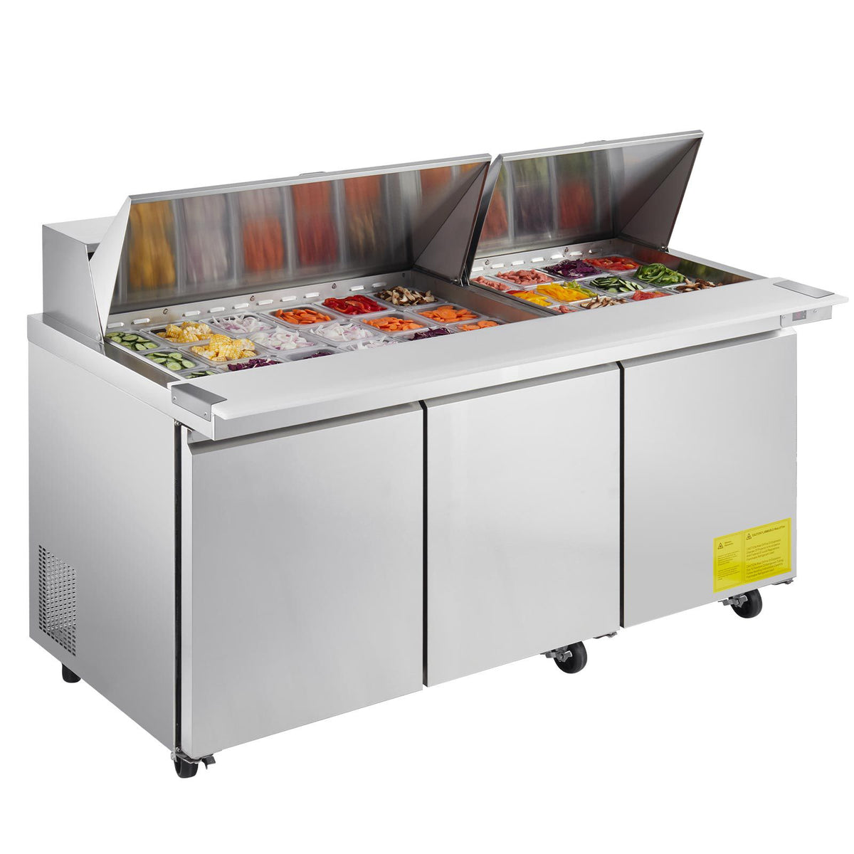 Commercial Sandwich Prep Refrigerator with Auto-Closing Door