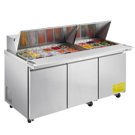 Commercial Sandwich Prep Refrigerator with Auto-Closing Door