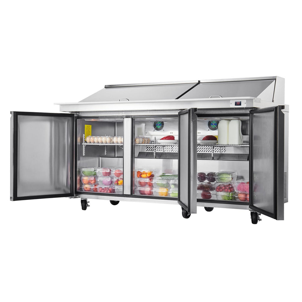 Commercial Sandwich Prep Refrigerator with Auto-Closing Door