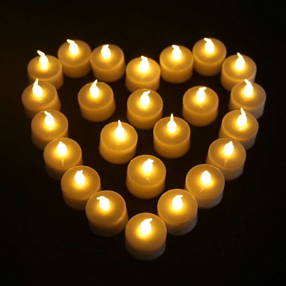 Flickering Battery-Operated LED Tea Lights