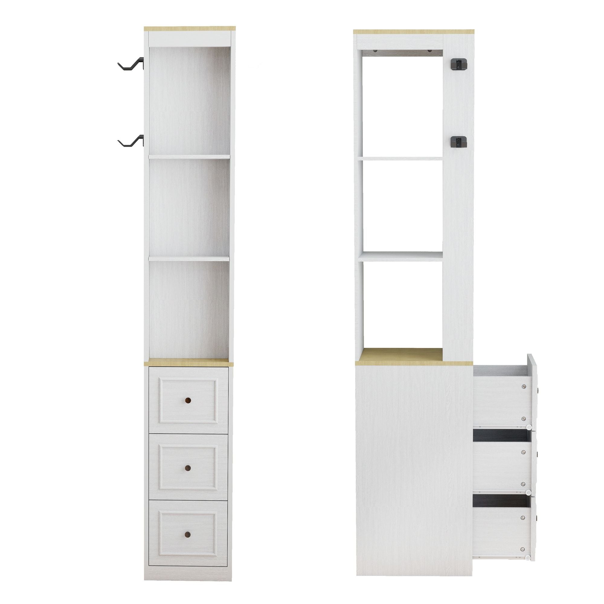 Tall Slim Media and Display Storage Cabinet