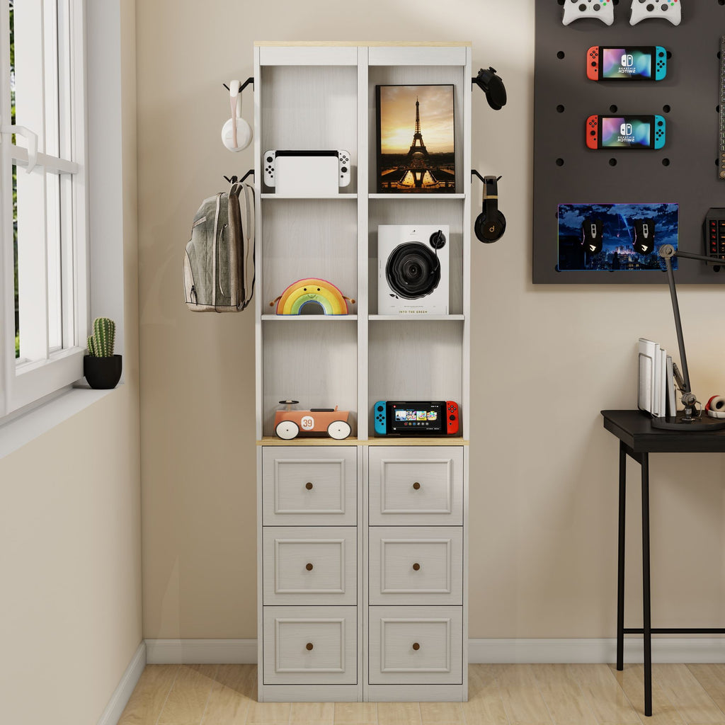 Tall Slim Media and Display Storage Cabinet