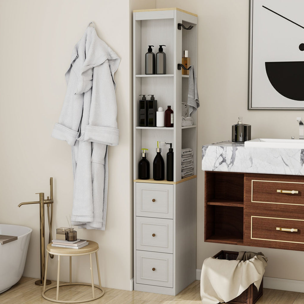 Tall Slim Media and Display Storage Cabinet