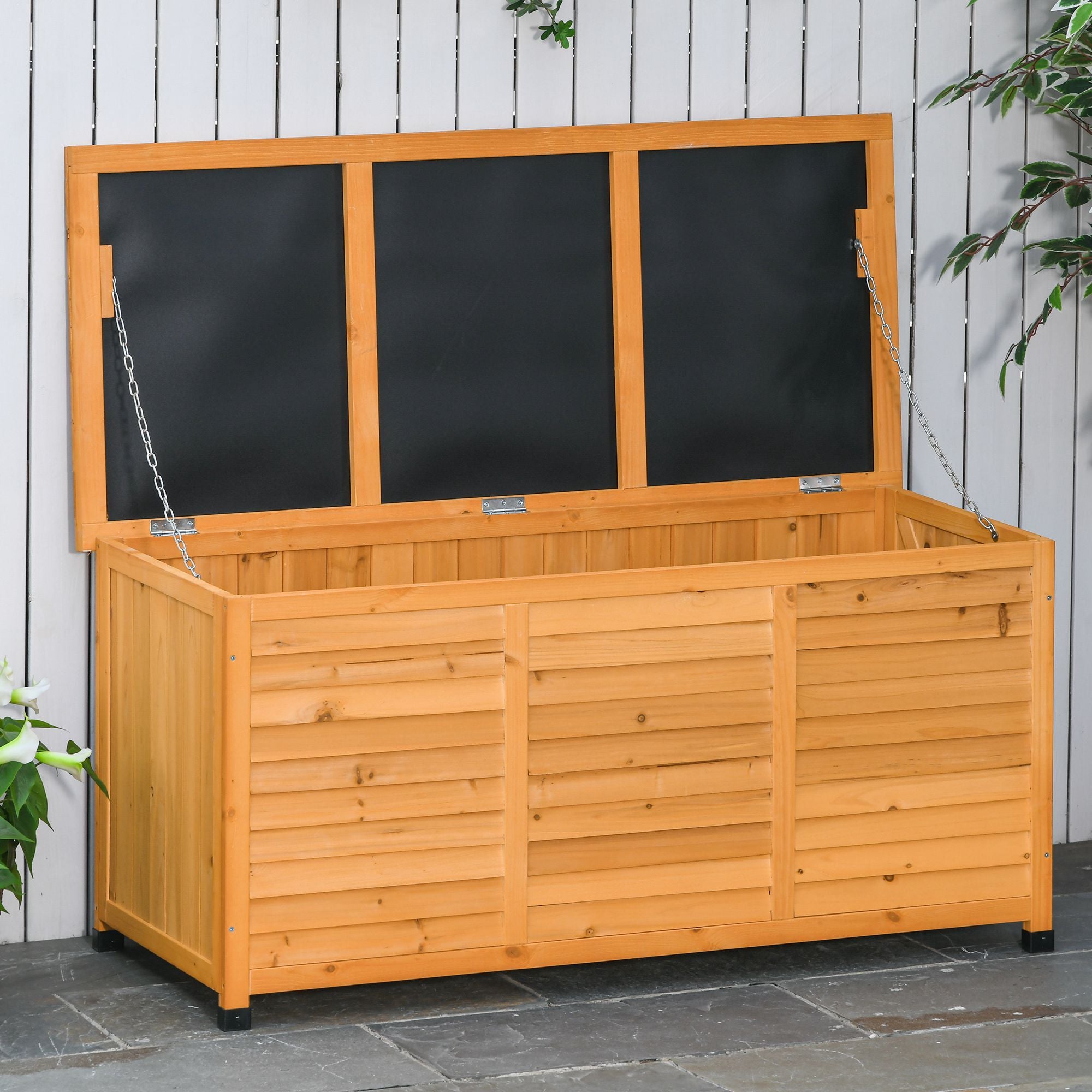 Spacious Outdoor Deck Box with Ventilation and Seating