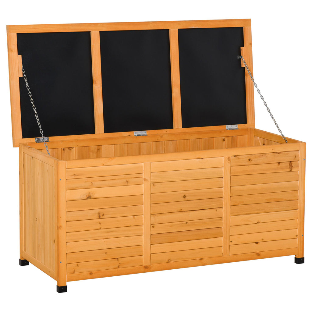 Yellow Deck Box with Ventilated Bottom and Weather-Resistant Paint