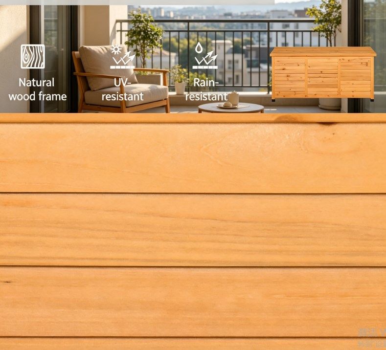 Yellow Deck Box with Ventilated Bottom and Weather-Resistant Paint
