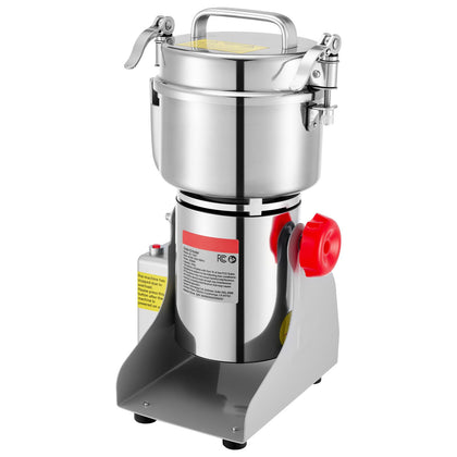 Electric Dry Grain and Spice Grinder with Swing-Style Chamber