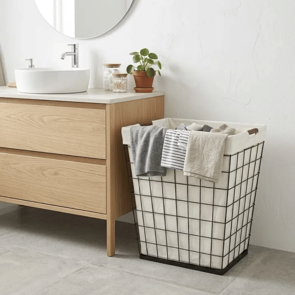 Laundry Hamper with Removable Liner for Bedroom or Bathroom