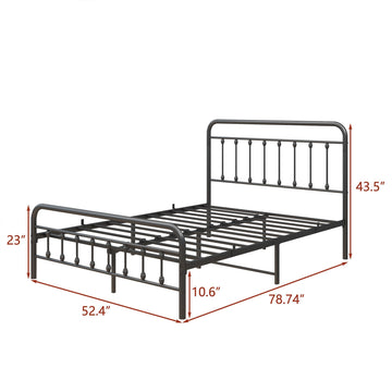 Victorian-Style Platform Bed with Under-Bed Storage