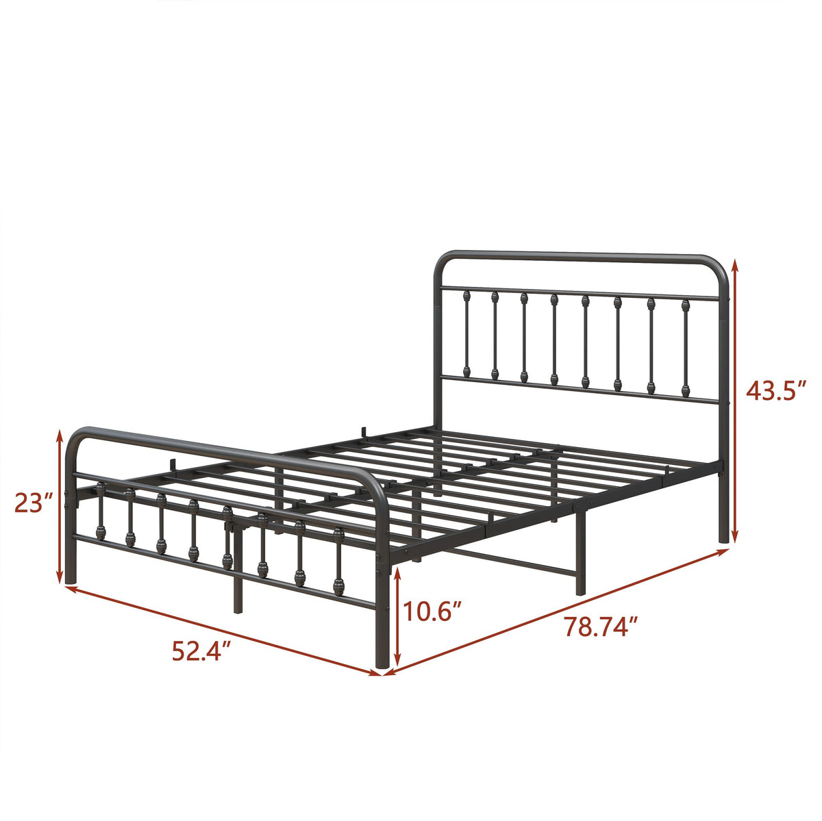 Victorian-Style Platform Bed with Under-Bed Storage