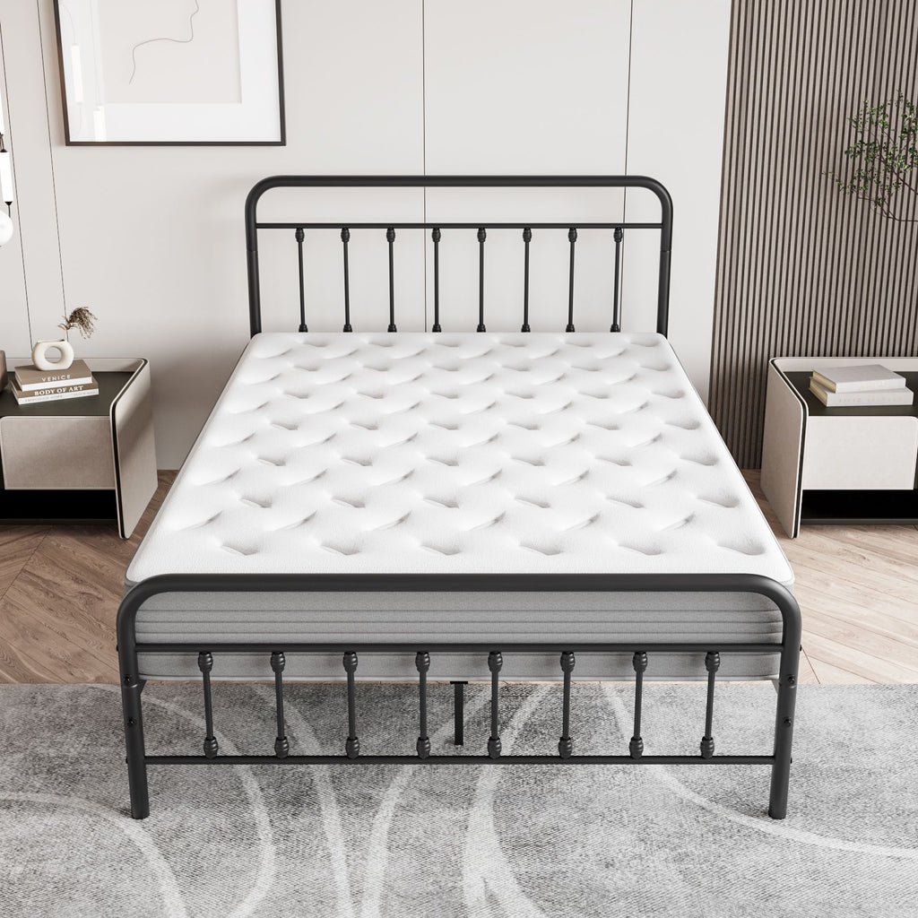 Victorian-Style Platform Bed with Under-Bed Storage