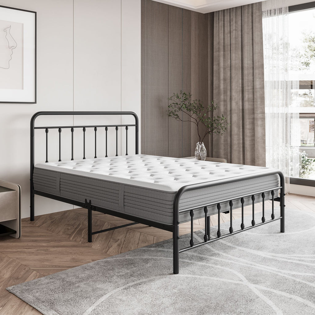 Victorian-Style Platform Bed with Under-Bed Storage