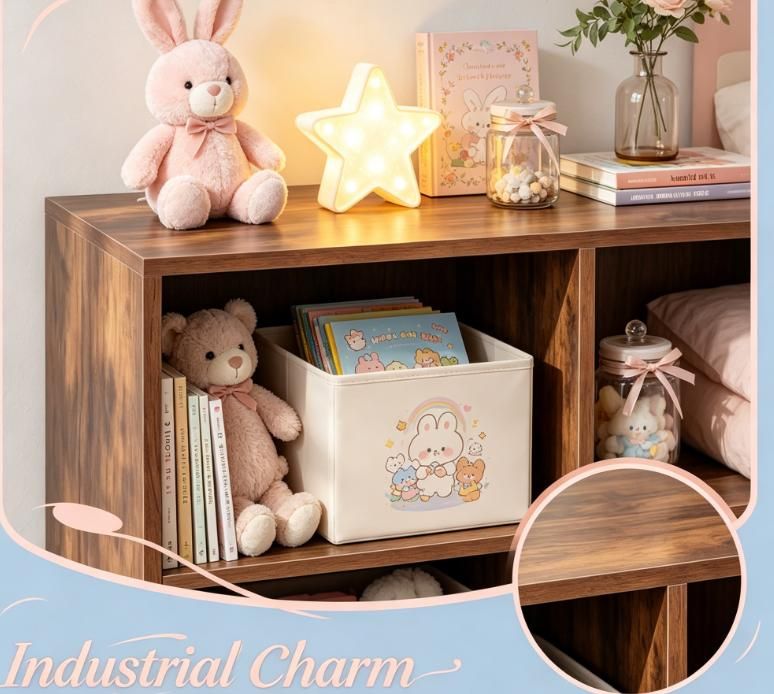 Raised-Leg Cube Bookcase with Mixed Compartments