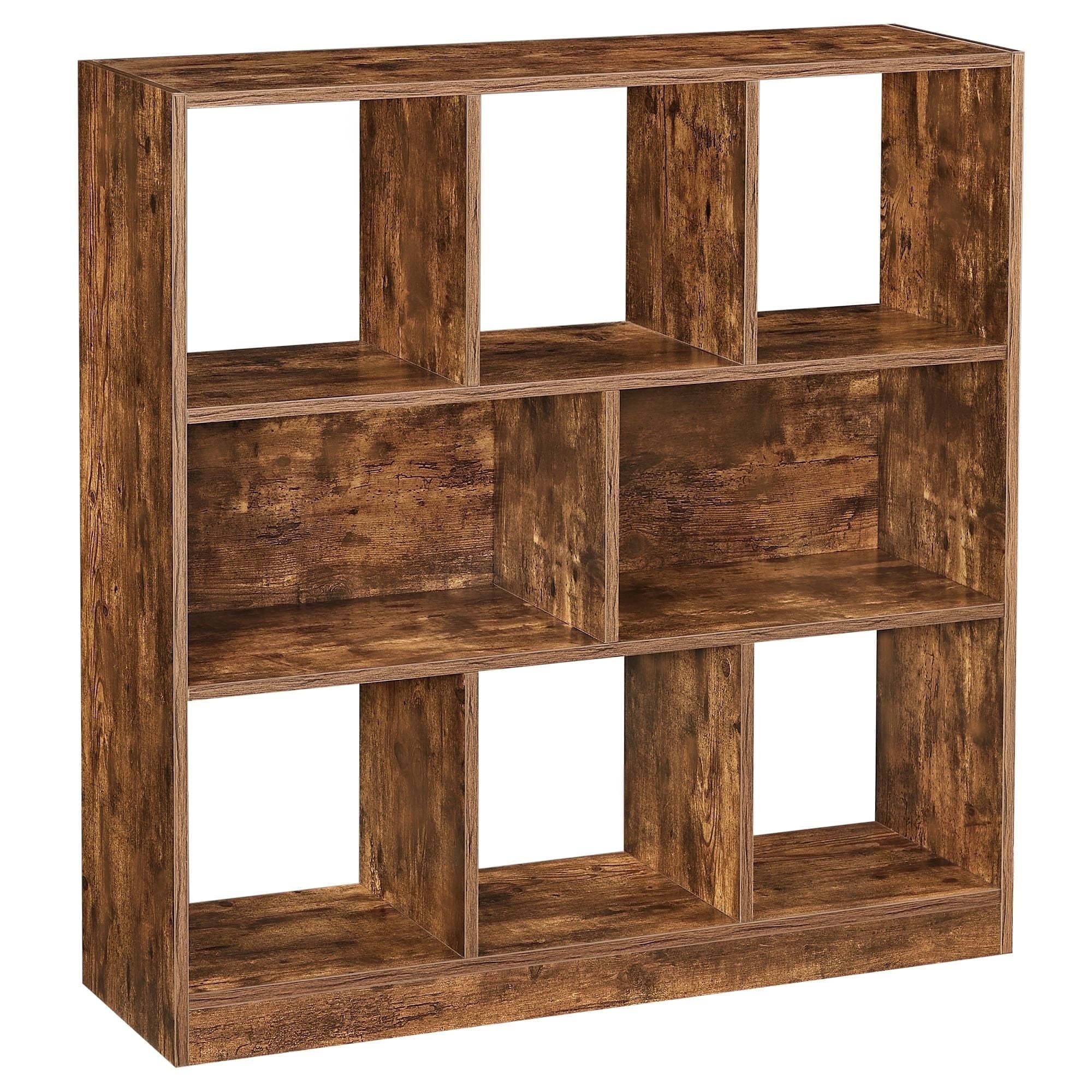 8-Cube Organizer, Modern Bookcase Storage for Livingroom Kidroom, Brown