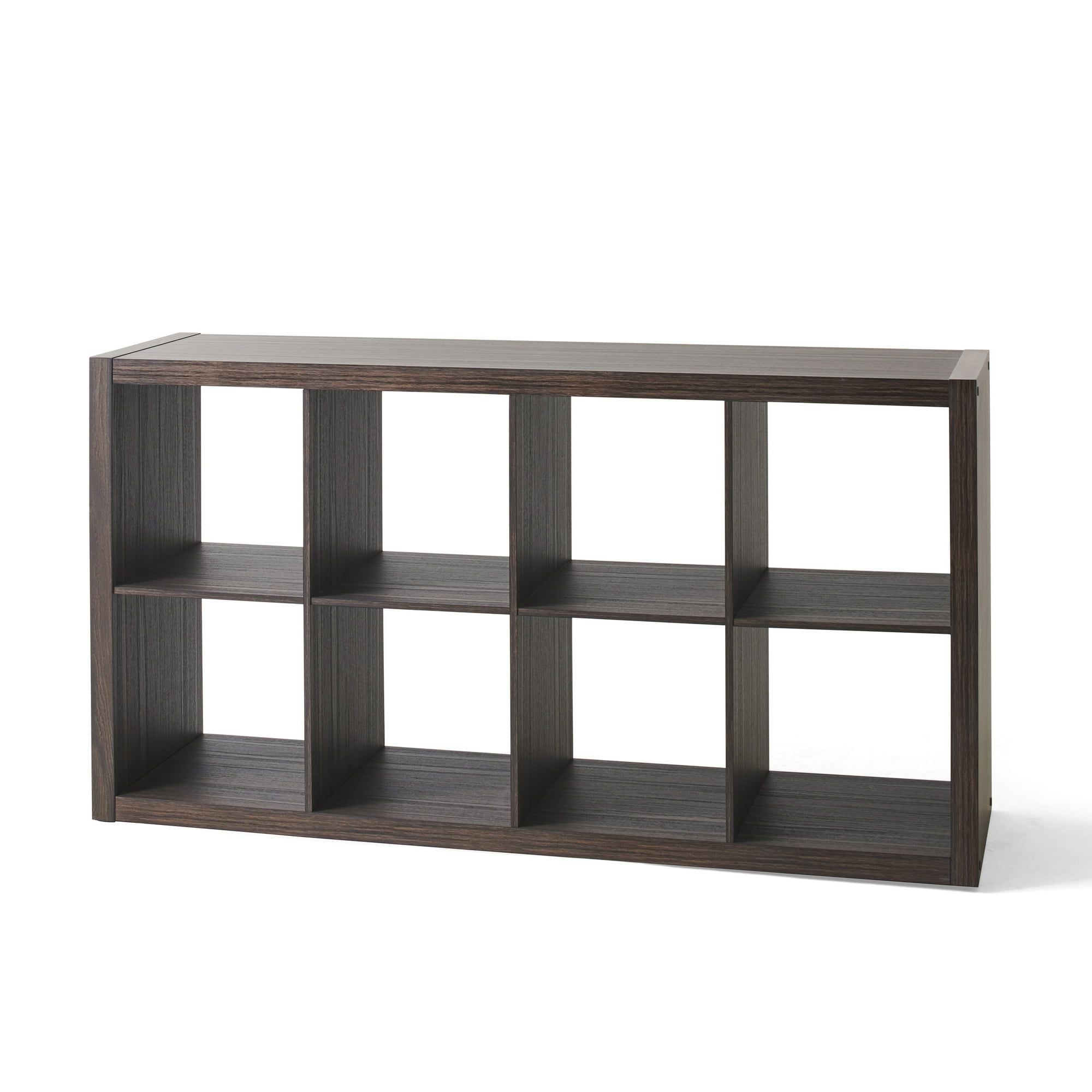 Tobacco Oak Eight-Cube Organizer with Flexible Placement