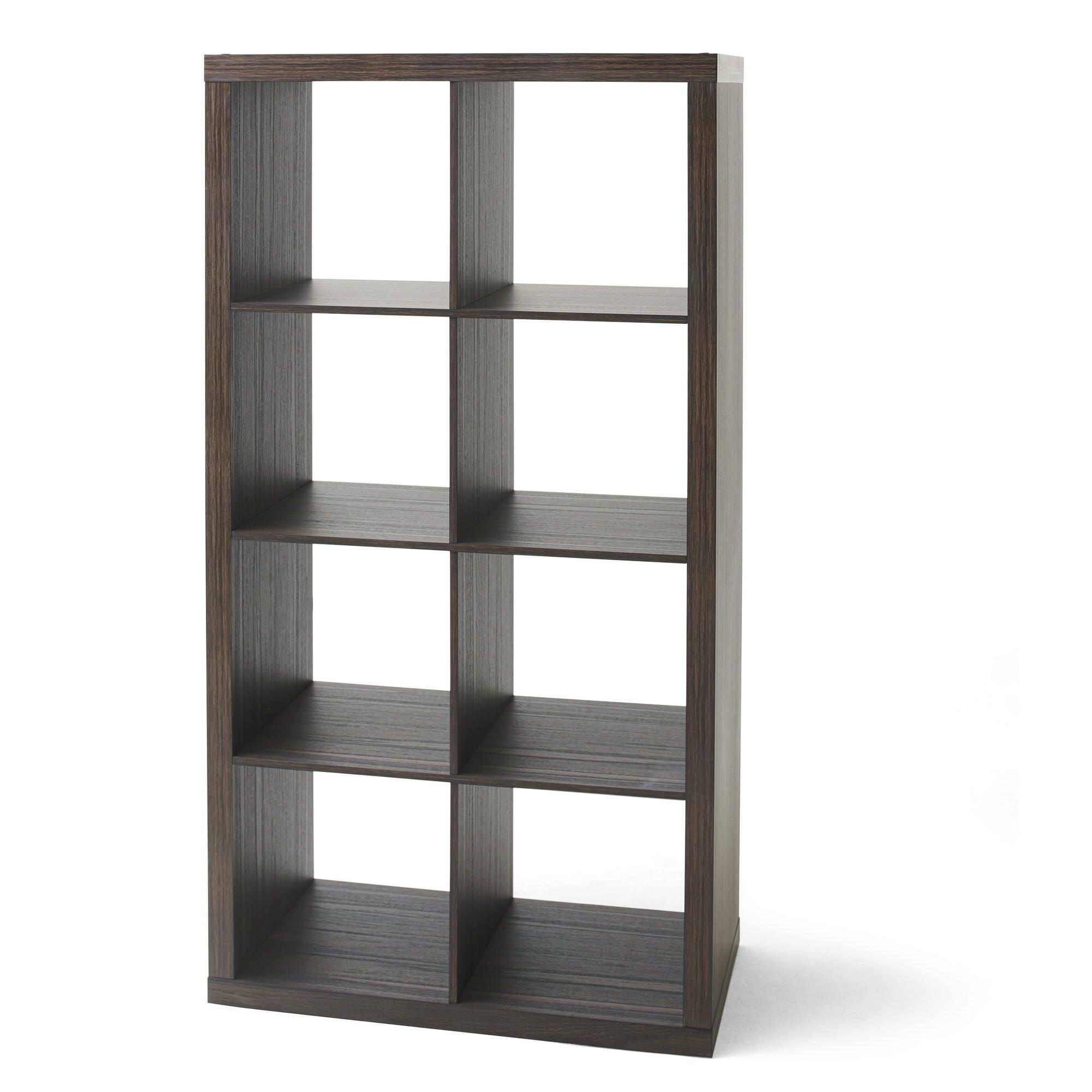 Tobacco Oak Eight-Cube Organizer with Flexible Placement