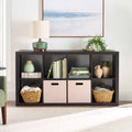 Tobacco Oak Eight-Cube Organizer with Flexible Placement