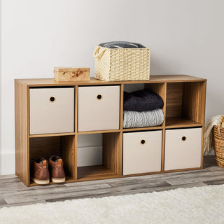 8 Cube Storage Organizer, Warm Walnut