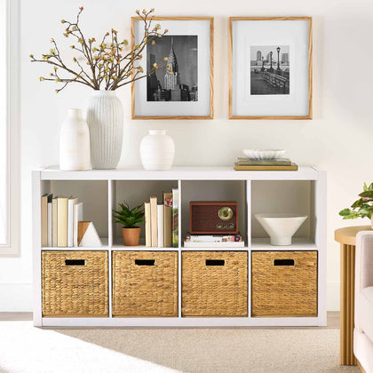 8 Cube Storage Organizer, White Texture