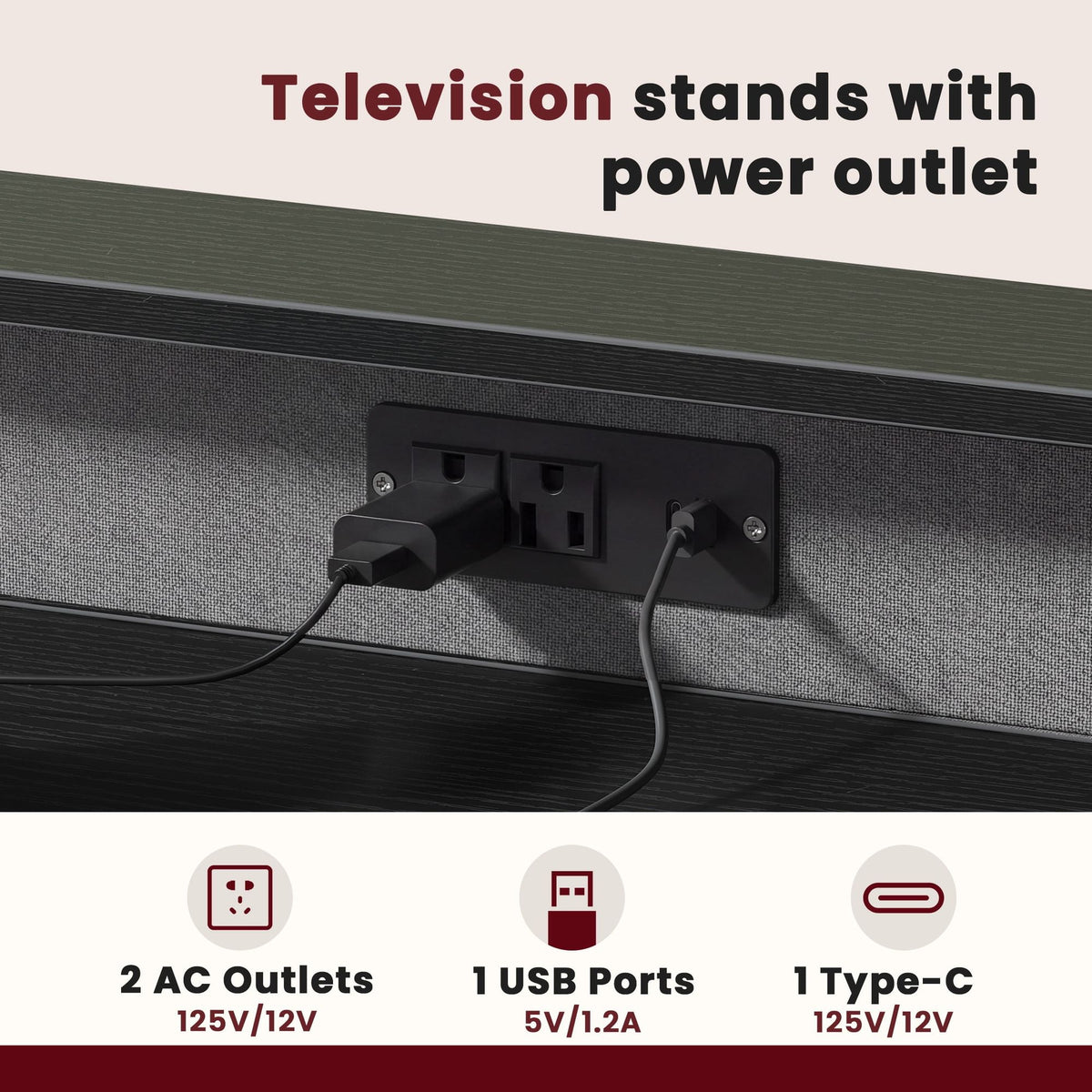 LED-Lit Dresser and Entertainment TV Stand