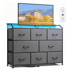 LED-Lit Dresser and Entertainment TV Stand