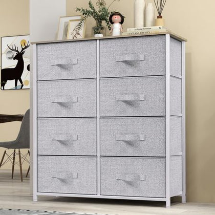 Modern Eight-Drawer Dresser for Flexible Home Storage