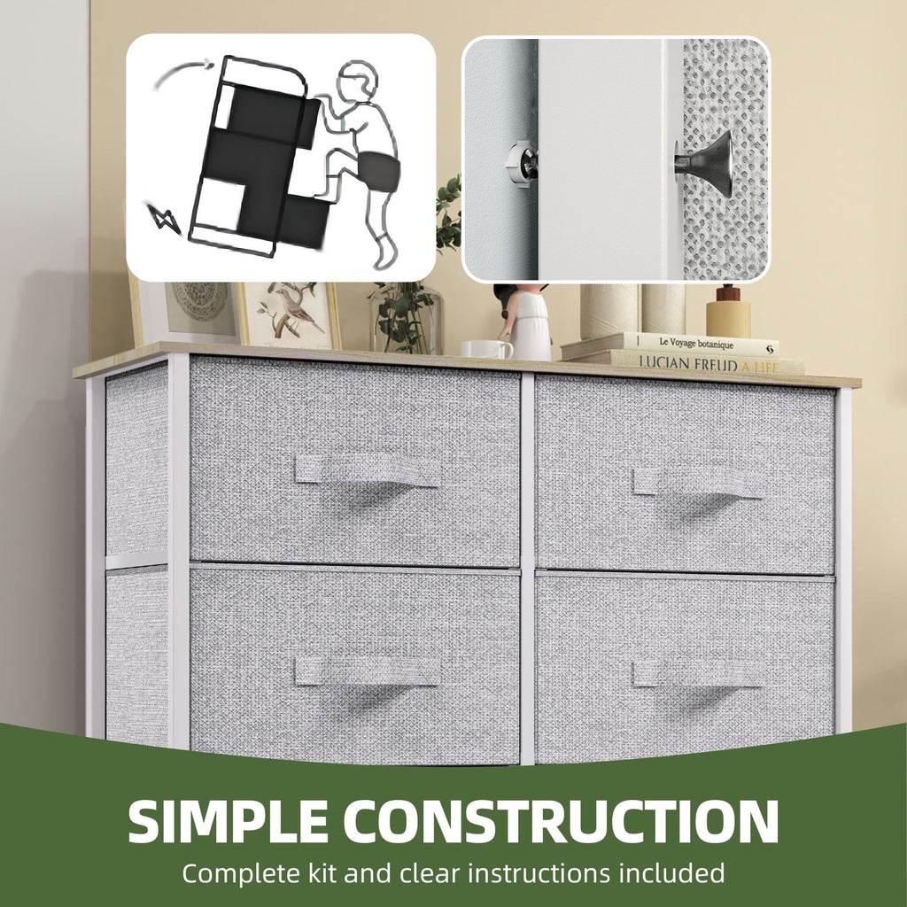 Modern Eight-Drawer Dresser for Flexible Home Storage