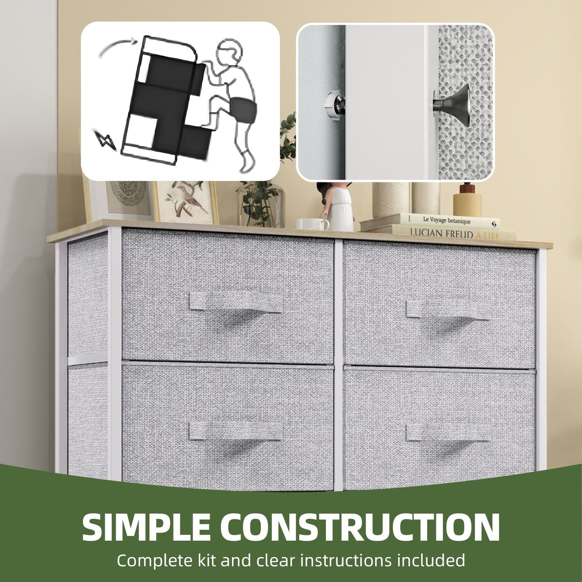 Modern Eight-Drawer Dresser for Flexible Home Storage