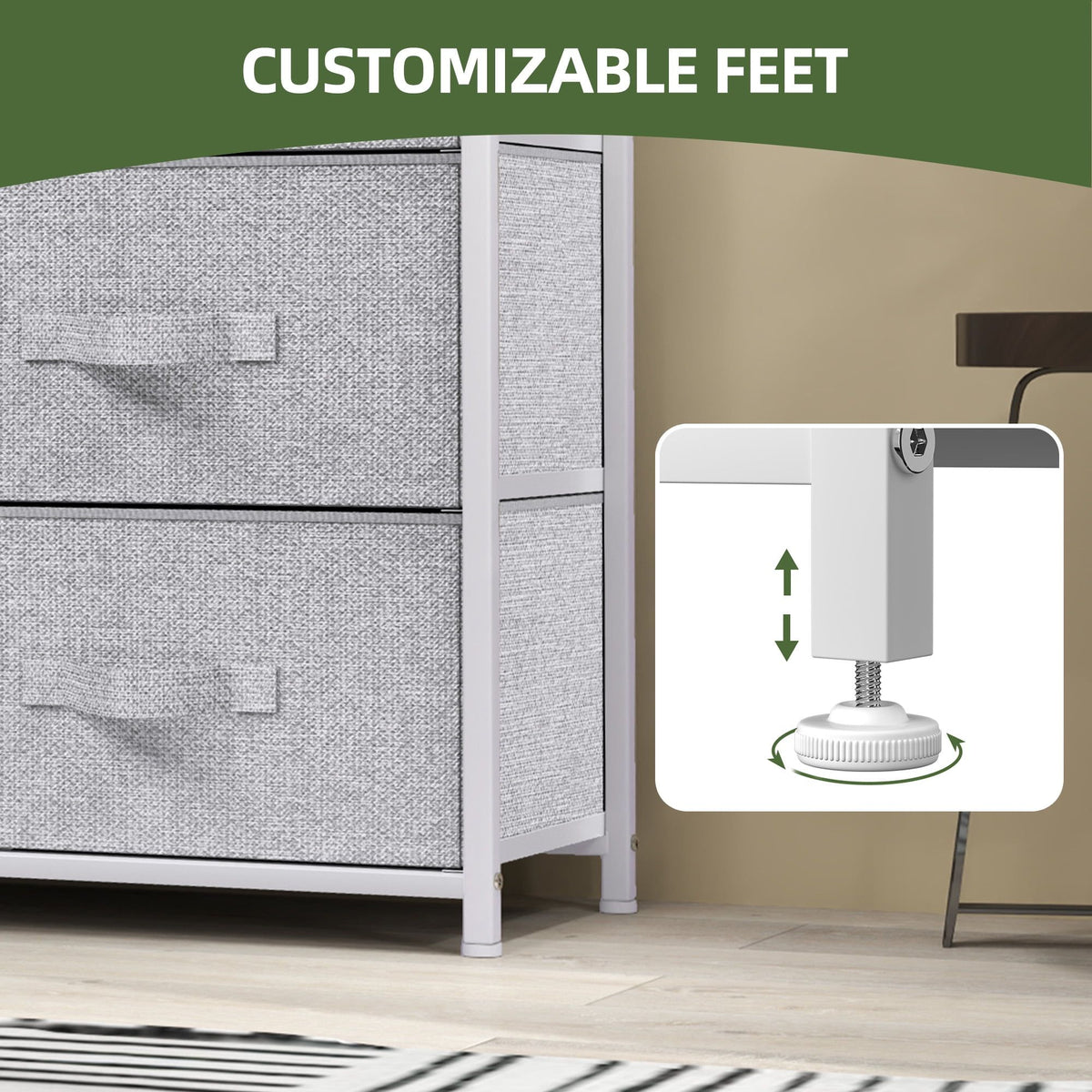 Modern Eight-Drawer Dresser for Flexible Home Storage