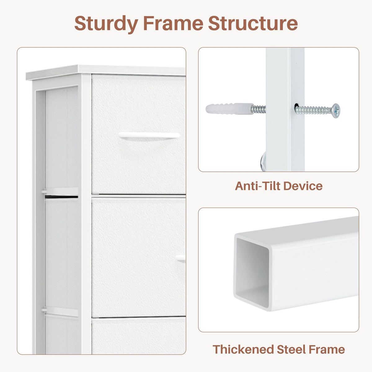 8-Drawer Fabric Storage Cabinet with Open Shelves for Bedroom or Living Room