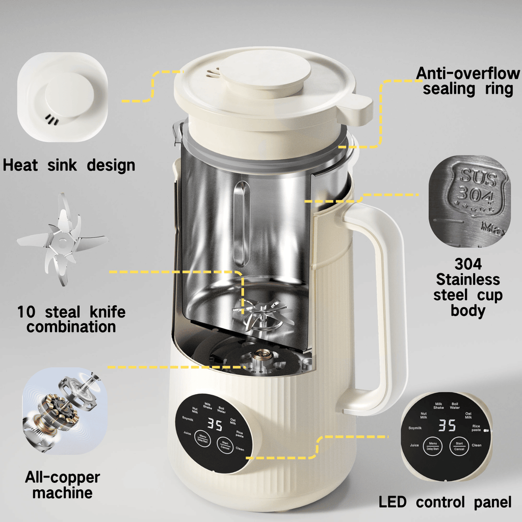 8-in-1 Automatic Nut Milk Maker – Make Plant-Based Beverages at Home