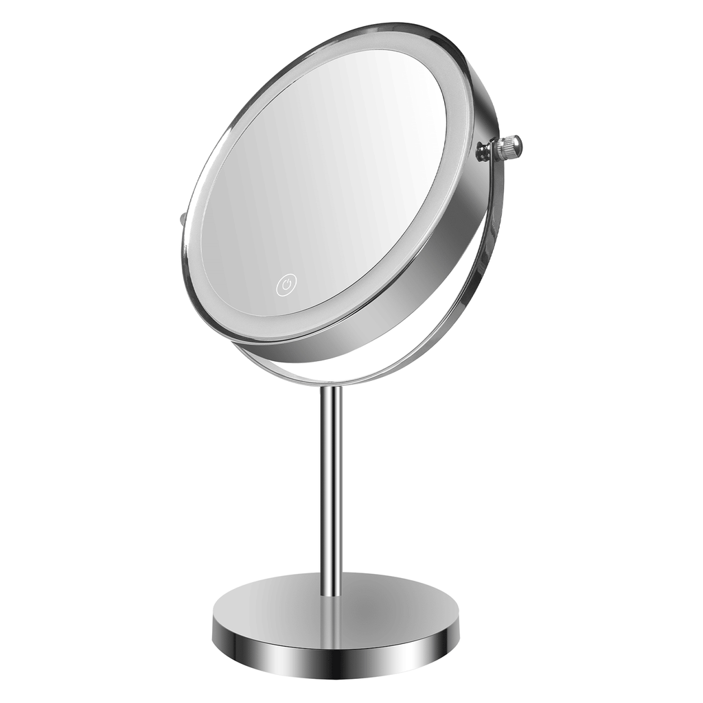 Double-Sided Lighted Vanity Mirror with Swivel Stand
