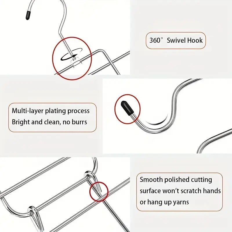 8-Layer Space-Saving Stainless Steel Underwear & Bra Hanger