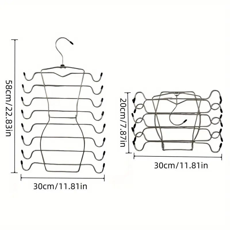 8-Layer Space-Saving Stainless Steel Underwear & Bra Hanger