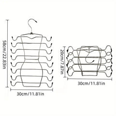 8-Layer Stainless Steel Underwear & Bra Hanger for Space-Saving Closet Organization
