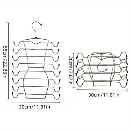 8-Layer Stainless Steel Underwear & Bra Hanger for Space-Saving Closet Organization