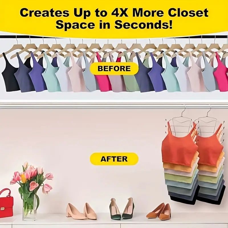 8-Layer Space-Saving Stainless Steel Underwear & Bra Hanger
