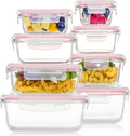 8-Pack Glass Food Storage Containers with Airtight Lids
