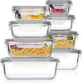 Leak-Proof Glass Food Storage Containers with Airtight Lids