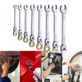 Eight-Piece SAE Flexible Ratcheting Wrench Set