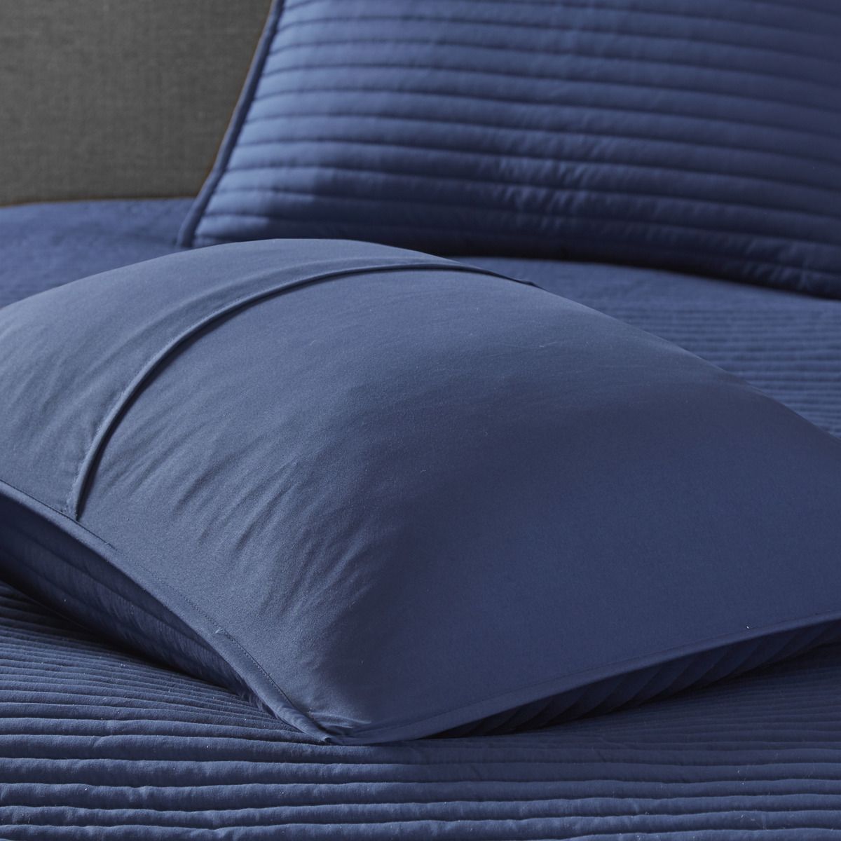Blue Watercolor Stripe Comforter and Quilt Collection