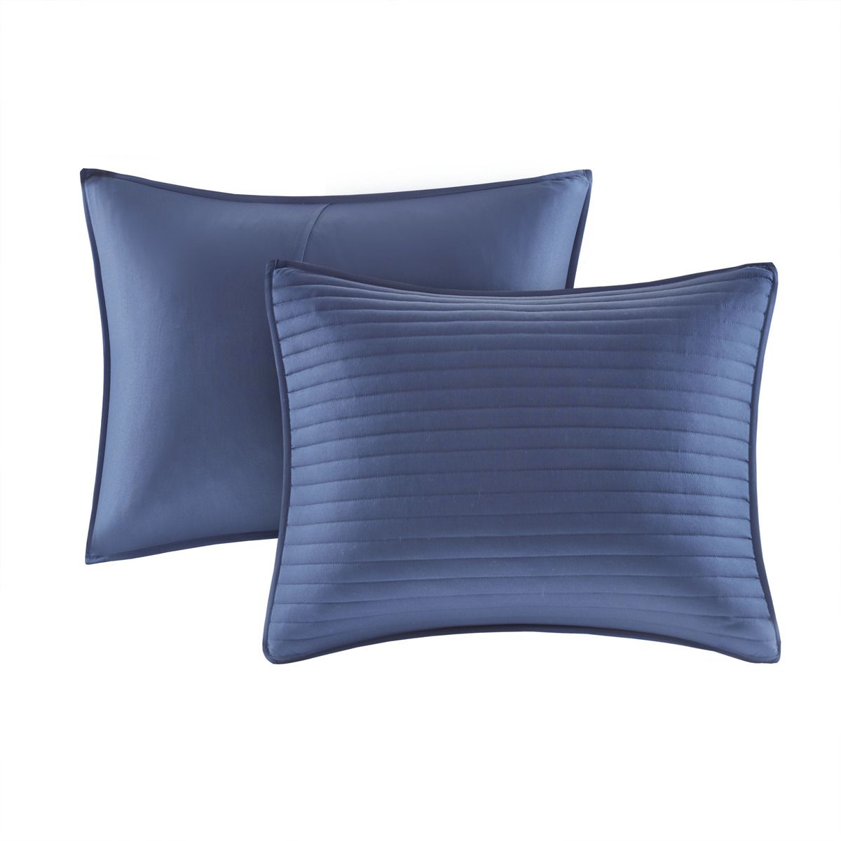 Blue Watercolor Stripe Comforter and Quilt Collection