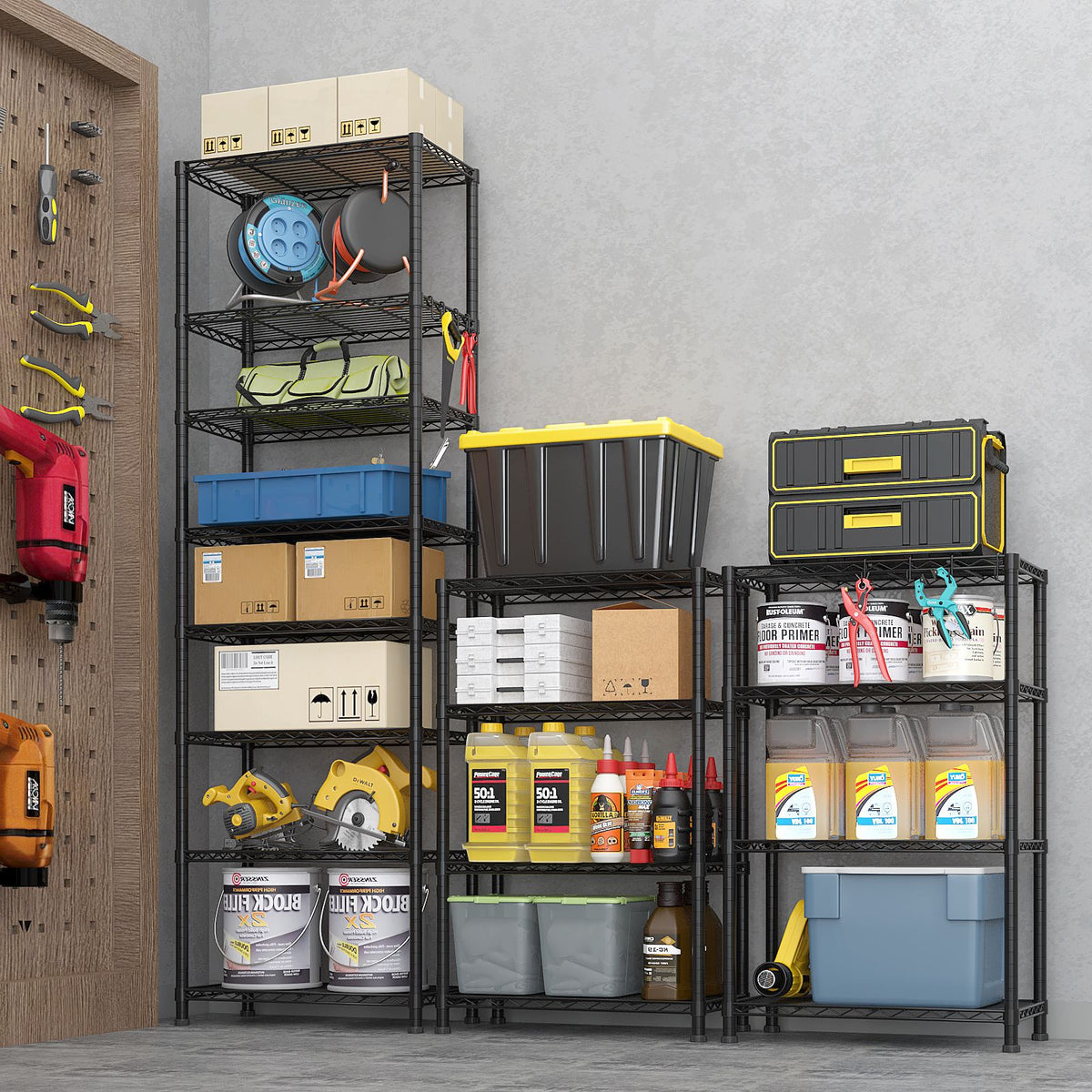 Adjustable Wire Shelving Unit for Garage and Pantry
