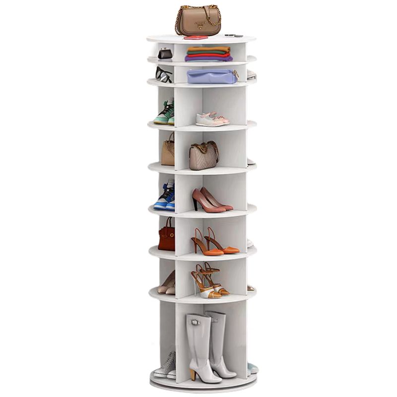 8-Tier Rotating Shoe Rack Tower – 360° Spinning Shoe Organizer