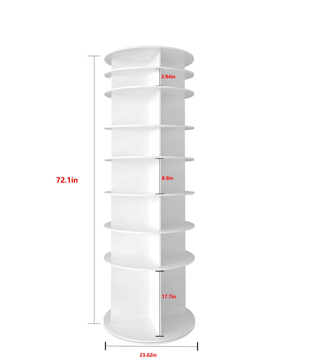 8-Tier Rotating Shoe Rack Tower – 360° Spinning Shoe Organizer