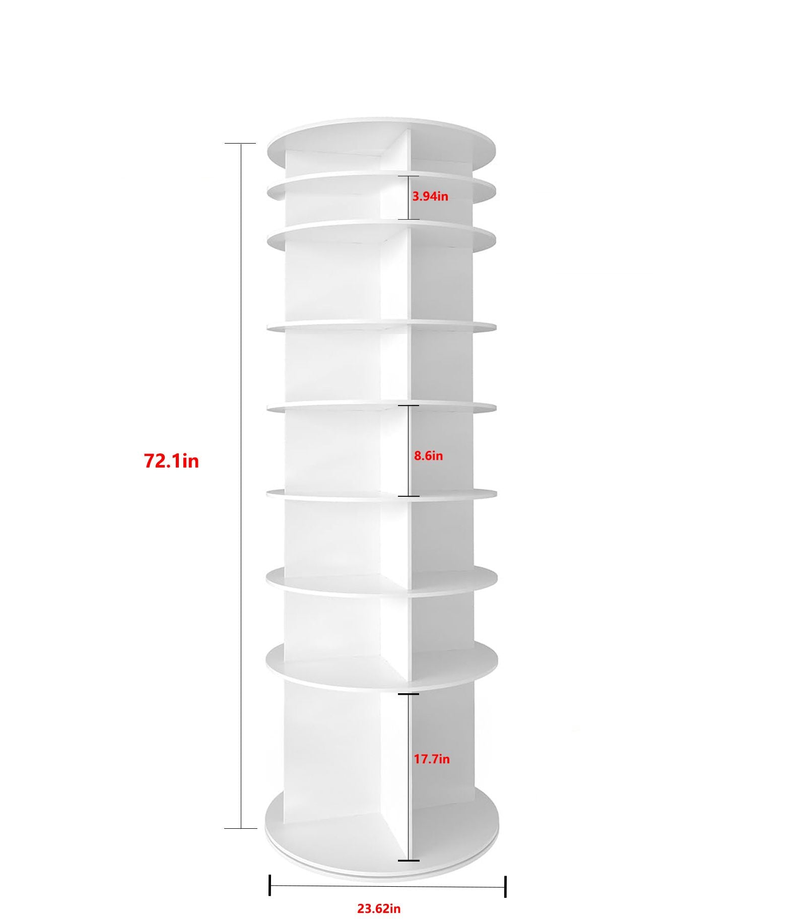 8-Tier Rotating Shoe Rack Tower – 360° Spinning Shoe Organizer