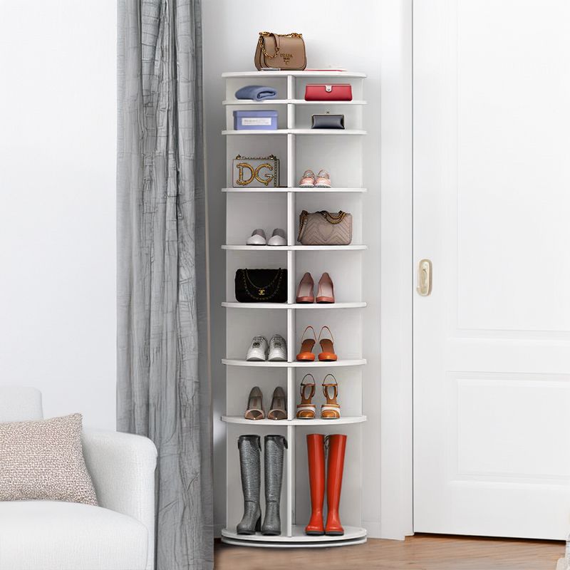 8-Tier Rotating Shoe Rack Tower – 360° Spinning Shoe Organizer