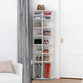 8-Tier Rotating Shoe Rack Tower – 360° Spinning Shoe Organizer