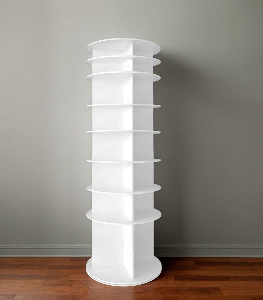8-Tier Rotating Shoe Rack Tower – 360° Spinning Shoe Organizer
